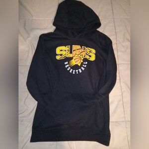 Phoenix Suns NBA Basketball Black Logo Hoodie Sweatshirt YOUTH LARGE (14/16)